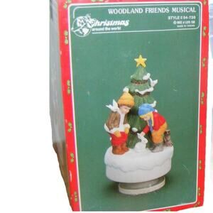 House Of Lloyd Christmas Woodland Friends Musical Music Box Wish Upon A Star New